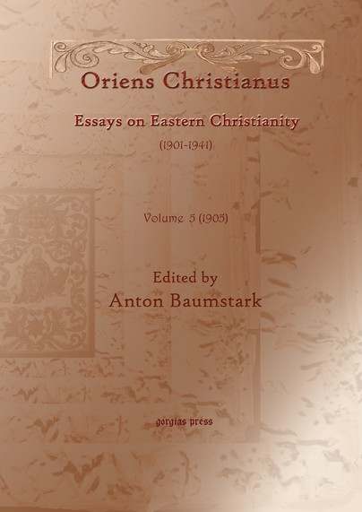 Oriens Christianus (1901-1939) (vol 5) Cover