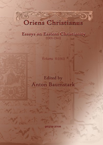 Oriens Christianus (1901-1939) (vol 8) Cover