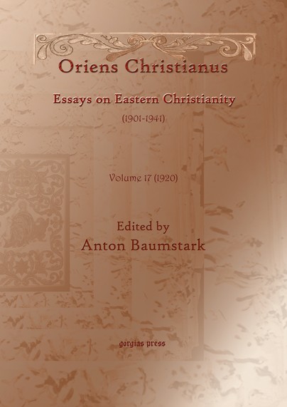 Oriens Christianus (1901-1939) (vol 16) Cover