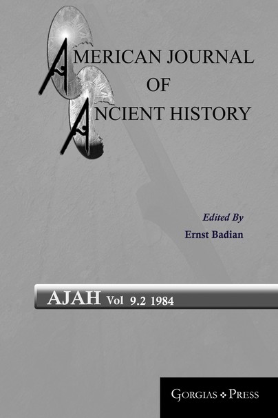 American Journal of Ancient History (Vol 9.2)